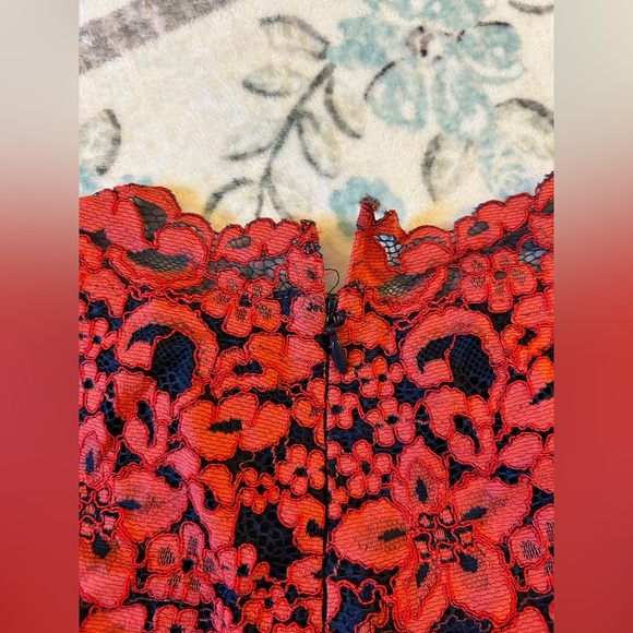 Shoshanna Red Lace Mini Dress - Picture 15 of 15